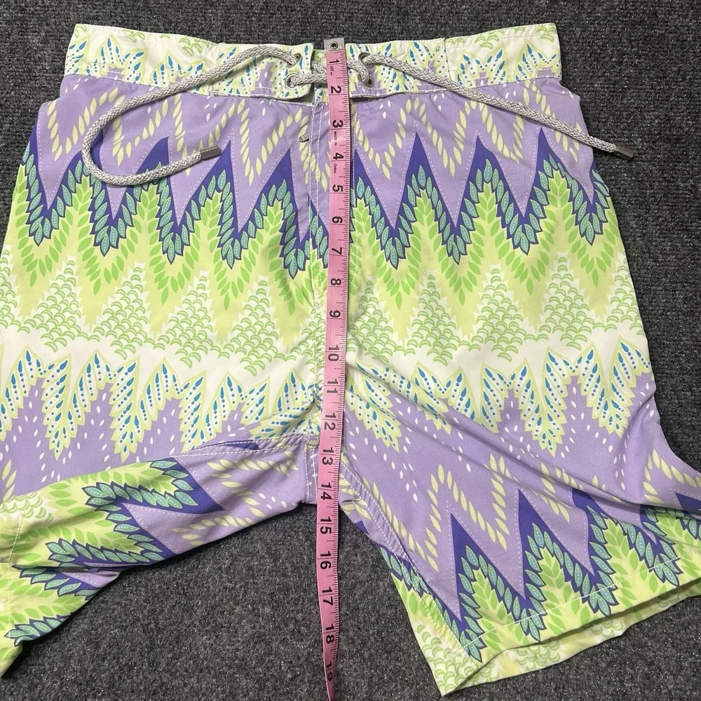 Vilebrequin Mens XL Geometric Pattern Drawstring Swim Trunks Lined 8